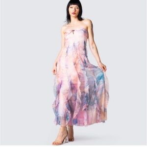Aurora Abstract Print Gown